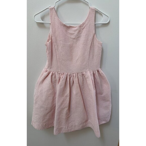 Polo Ralph Lauren Girls Pink Textured Sleeveless Button Front Dress Size 14 - Picture 1 of 6